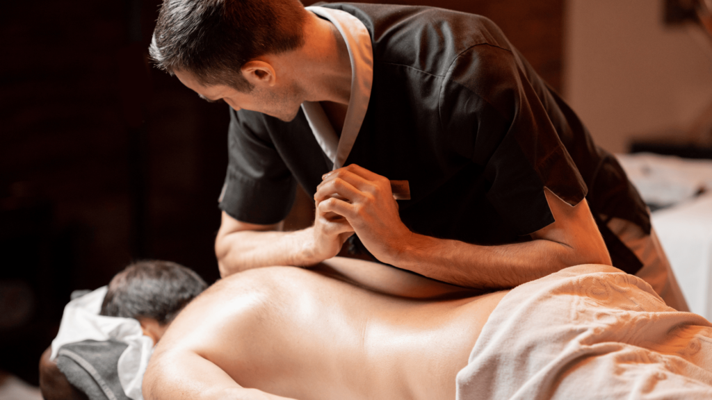 Photo d'une séance de massage thérapeutique à Genève dans le centre Cryo Sport Santé